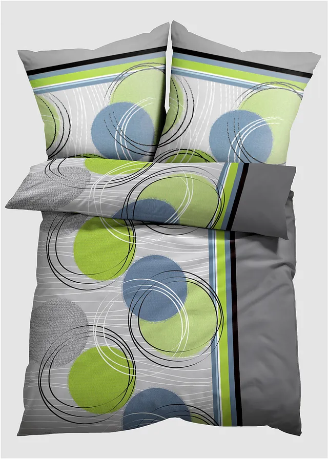 Parure de lit en linon • vert • Boutique bonprix