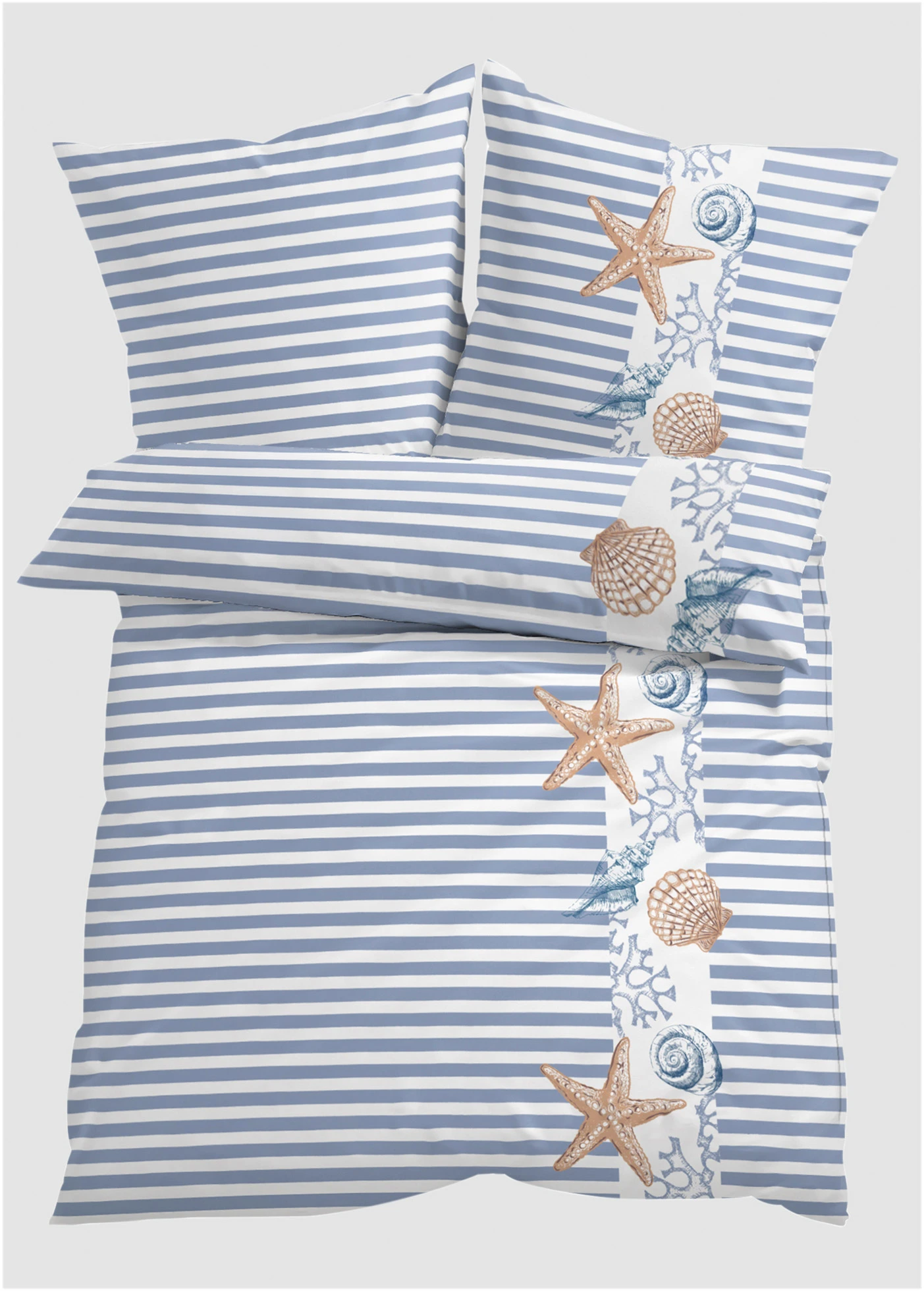 Parure de lit en linon • bleu • Boutique bonprix