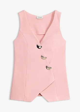 Blazer sans manches avec boutons décoratifs • rose cendré • Boutique bonprix