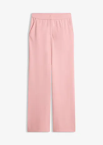 Pantalon large à pinces, Couleur: rose cendré