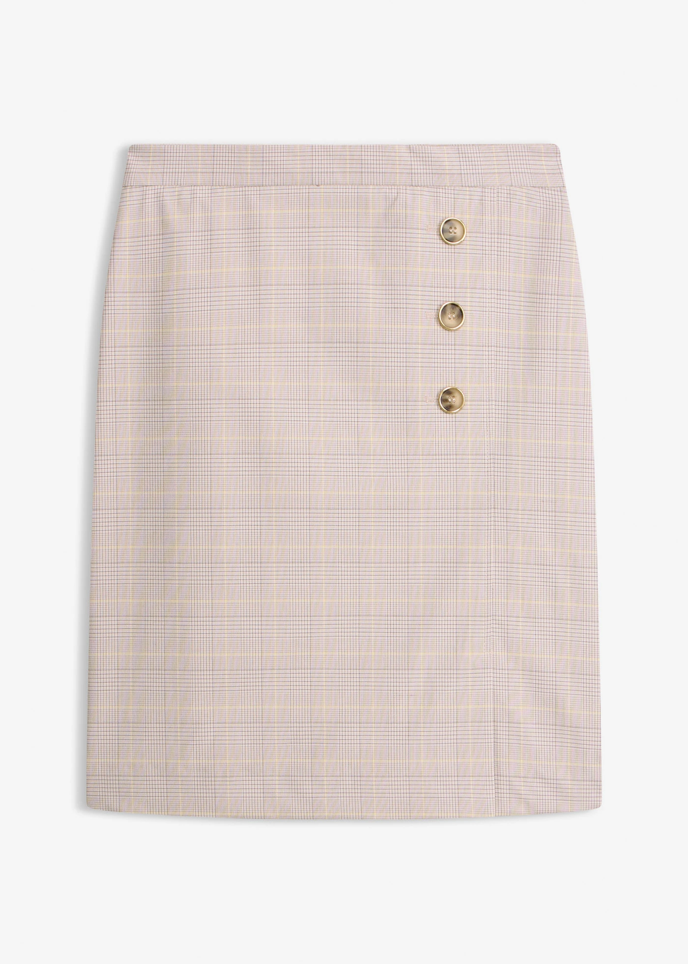 Kockás ceruza szoknya • világossárga/világos homok kockás • bonprix áruház