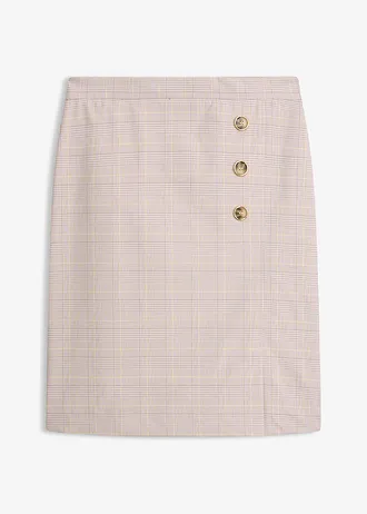 Jupe crayon à carreaux écossais • jaune clair/sable clair carreaux • Boutique bonprix