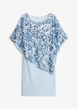 Rochie cocktail cu partea de sus lejeră cu paiete