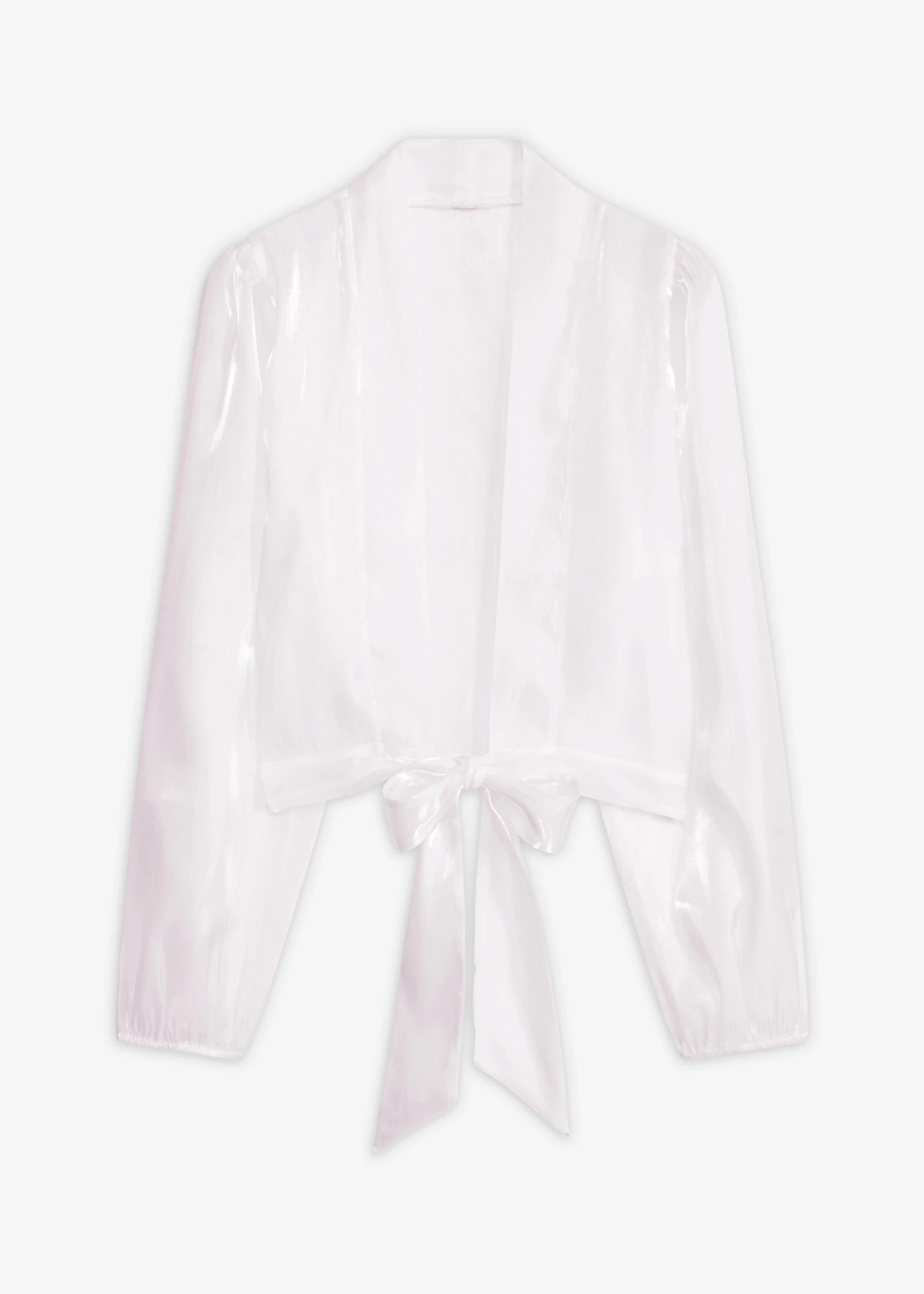 Bolero din tul fin cu detaliu de legat • ecru • magazin bonprix