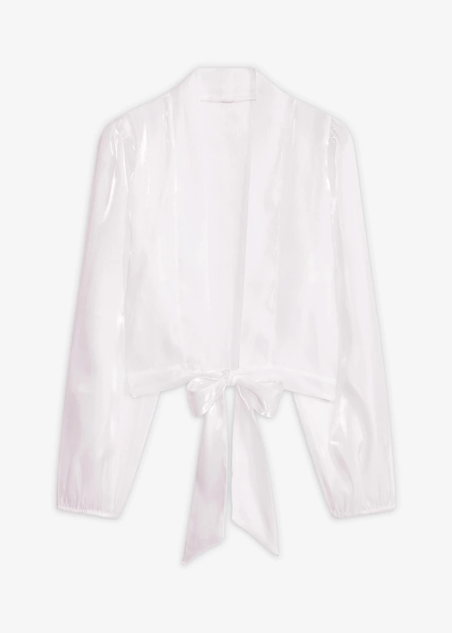 Boléro en tulle fin avec détail à nouer