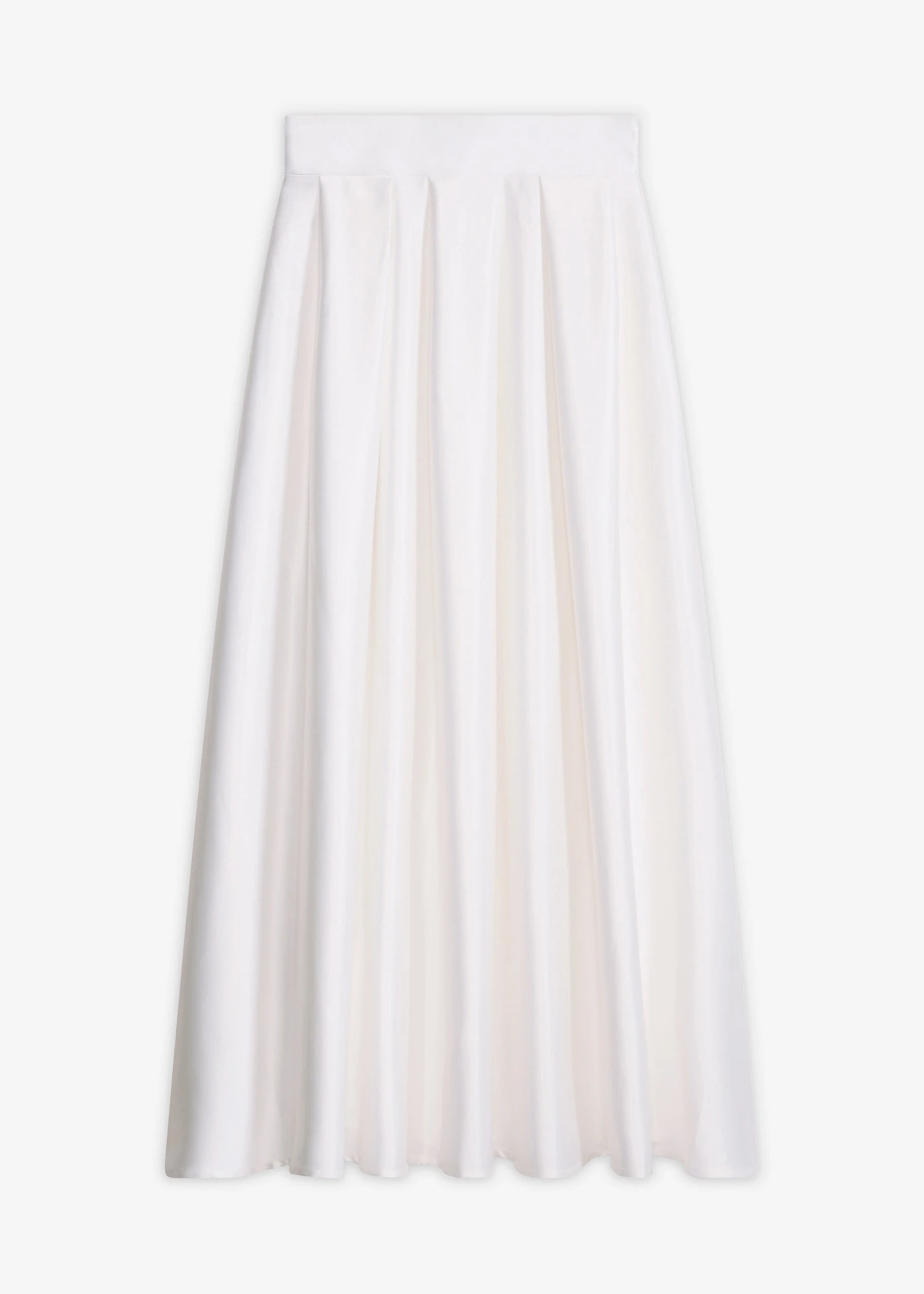 Maxi rok van glanzend satijn • wolwit • bonprix online shop