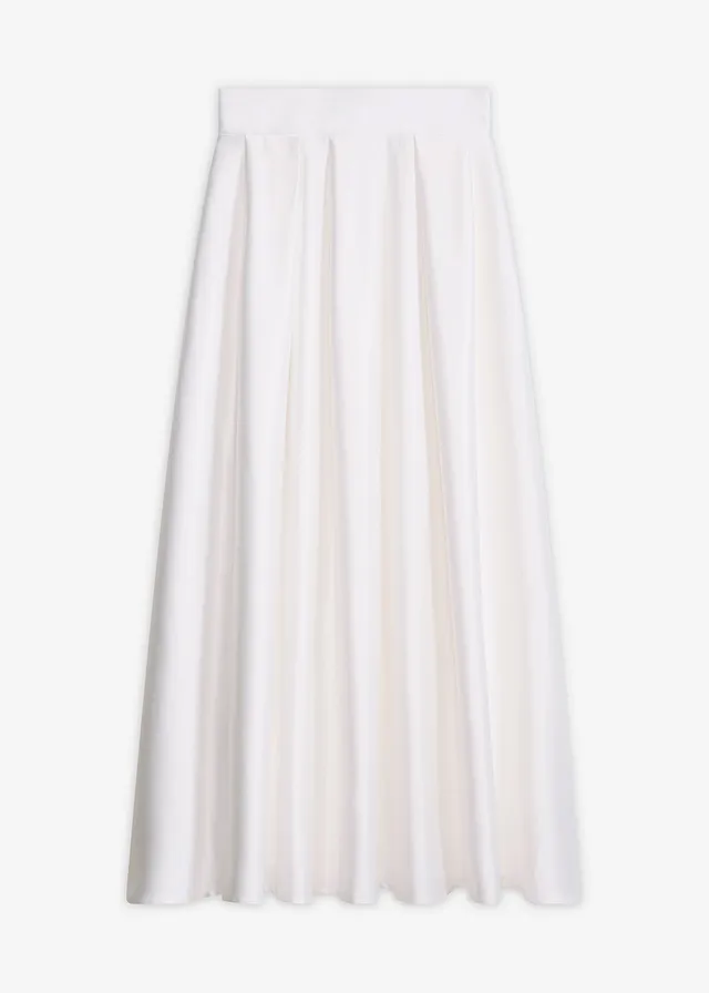 Jupe longue en satin brillant, Couleur: ecru