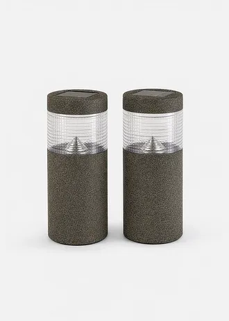 Padverlichting op zonne-energie (set van 2) • donkergrijs • bonprix online shop