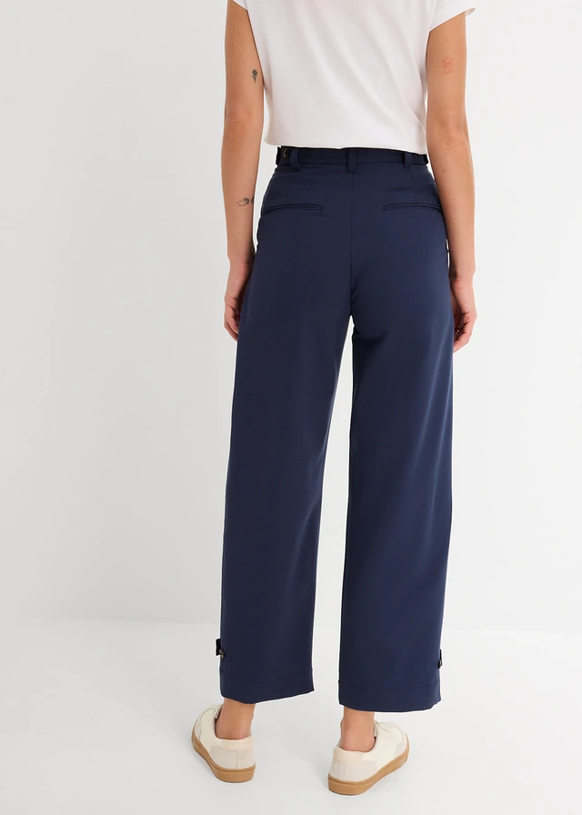 Barrel broek in een viscosemix • donkerblauw • product-page.page-title-suffix