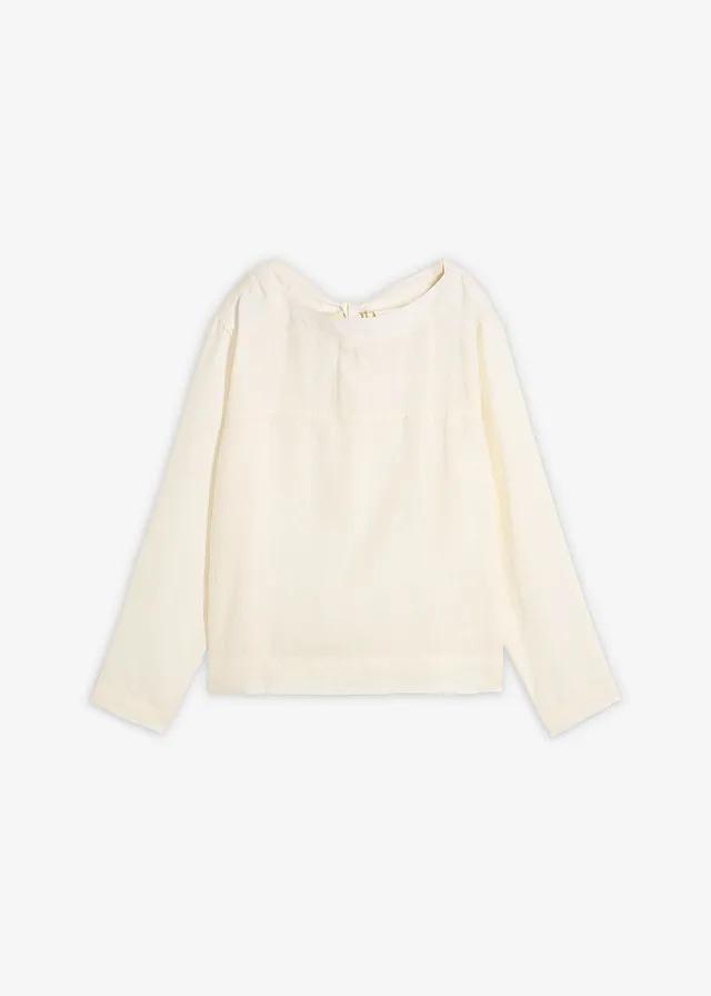 Tuniek van puur linnen, Kleur: wolwit