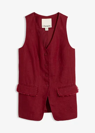 Veste de costume sans manches 100% lin • rouge rubis • Boutique bonprix