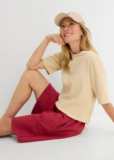 Bermuda sweat 100% coton • rouge cerise • Boutique bonprix