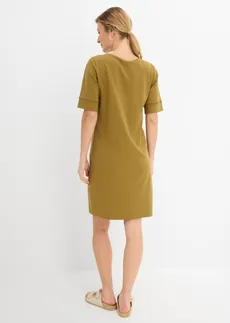 Robe en jersey coton extensible, Couleur: vert nature