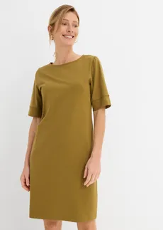Robe en jersey coton extensible, Couleur: vert nature