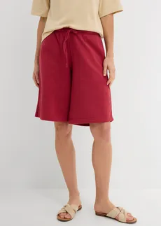 Bermude casual din bumbac organic 100% • roșu-cireașă • magazin bonprix