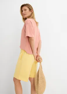 Bermude casual din bumbac organic 100% • galben pastel • magazin bonprix