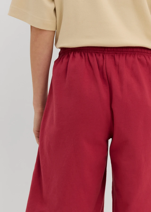 Bermuda sweat 100% coton • rouge cerise • product-page.page-title-suffix