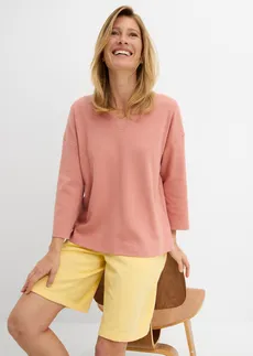 T-shirt boxy en coton épais • marron poudré • Boutique bonprix