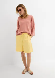 T-shirt boxy en coton épais • marron poudré • Boutique bonprix