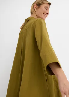 Blousejurk van biologisch katoen • natuurgroen • bonprix online shop