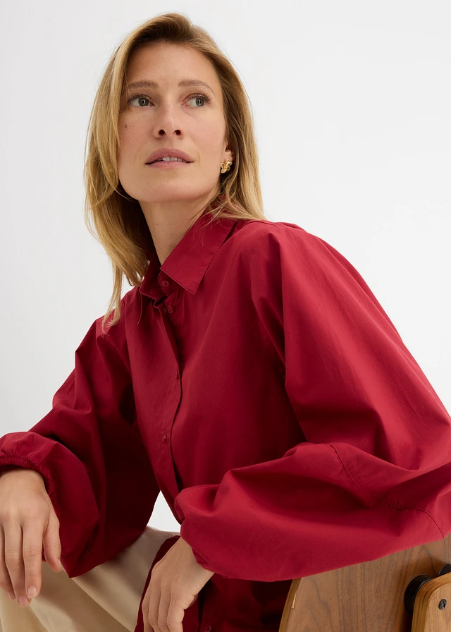 Chemise 100% coton • rouge cerise • product-page.page-title-suffix