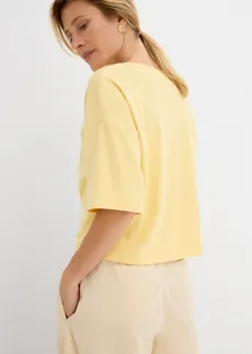 T-shirt 100% coton • jaune pastel • Boutique bonprix