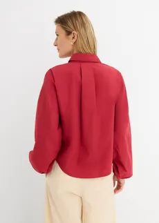 Blouse van biologisch katoen, Kleur: kersenrood