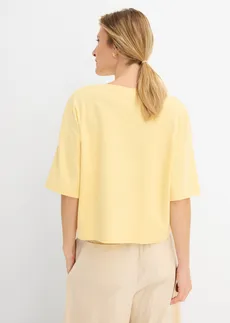 T-shirt 100% coton, Couleur: jaune pastel
