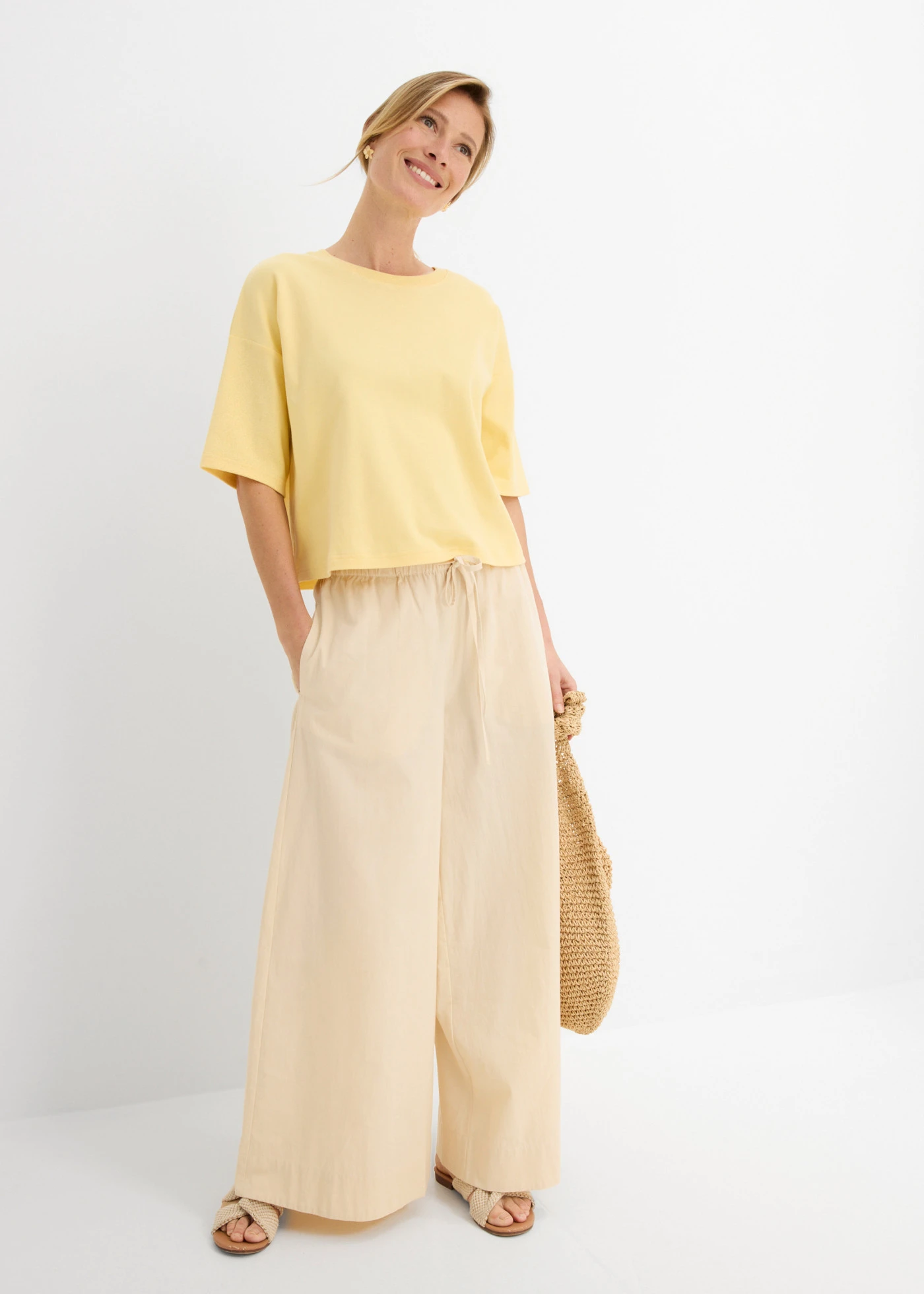 Tricou din bumbac organic 100% • galben pastel • magazin bonprix