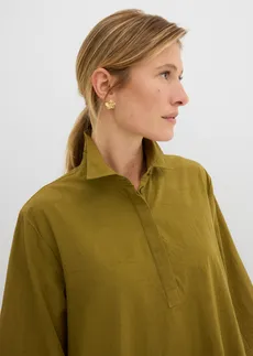 Robe-chemise 100% coton • vert nature • Boutique bonprix