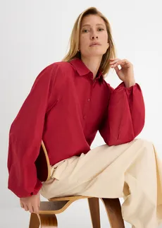 Blouse van biologisch katoen • kersenrood • bonprix online shop