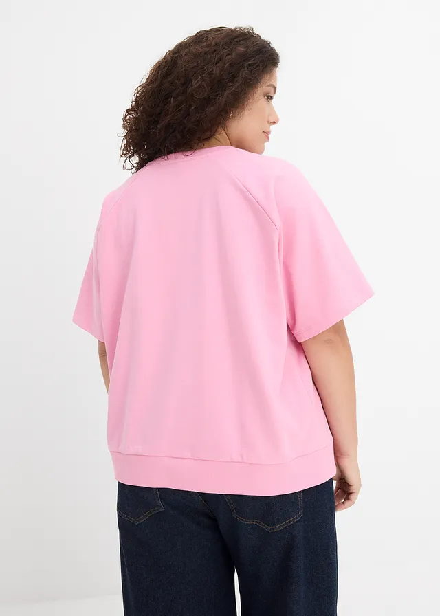 Sweater van puur katoen, Kleur: roze-rookorchidee