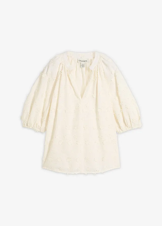 Tuniek van puur katoen • wolwit • bonprix online shop