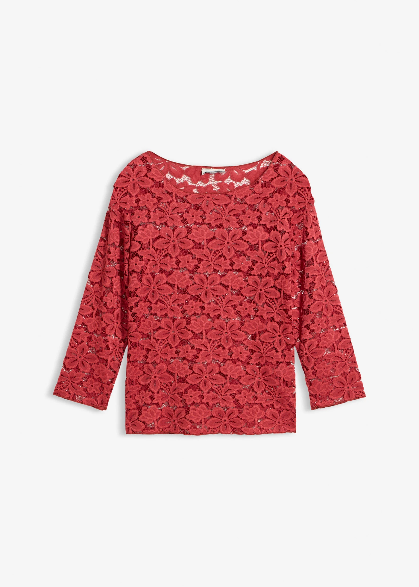 Tričko s čipkou • čerešňovo červená • obchod bonprix