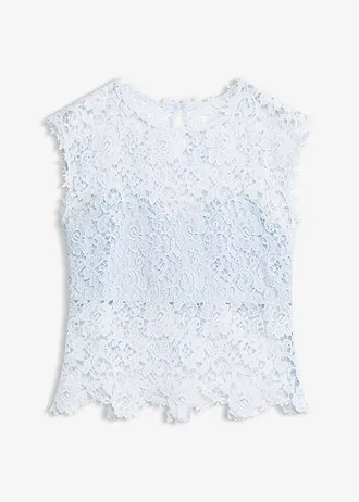 Top en dentelle • bleu poudré • Boutique bonprix