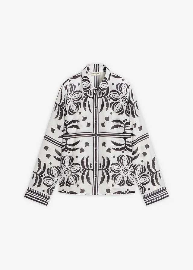 Halenka • přírodní bílo-černá s potiskem • bonprix obchod