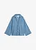 Chemisier en jean 100% coton, Couleur: bleu clair denim