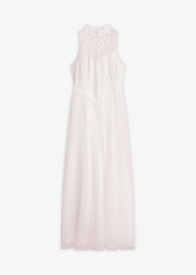 Robe de mariée en tulle et dentelle, Couleur: blanc