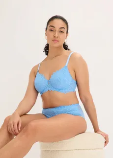 Maxislip van sierlijk kant • babyblauw • bonprix online shop