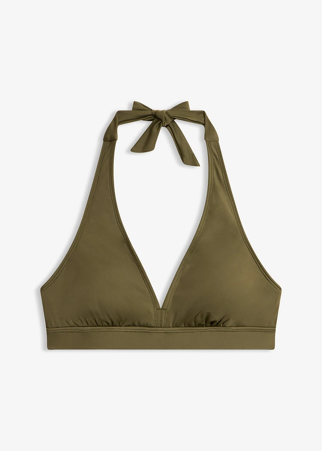 Halter bikinitop met V-hals