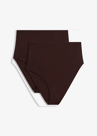 Naadloze slip, licht corrigerend, ultra light ( set van 2), Kleur: 2x donkerbruin