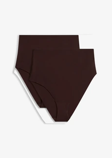 Lot de 2 slips sculptants ultra légers sans coutures • 2x marron foncé • Boutique bonprix