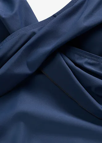 Licht corrigerend badpak in wikkellook • diepblauw • bonprix online shop