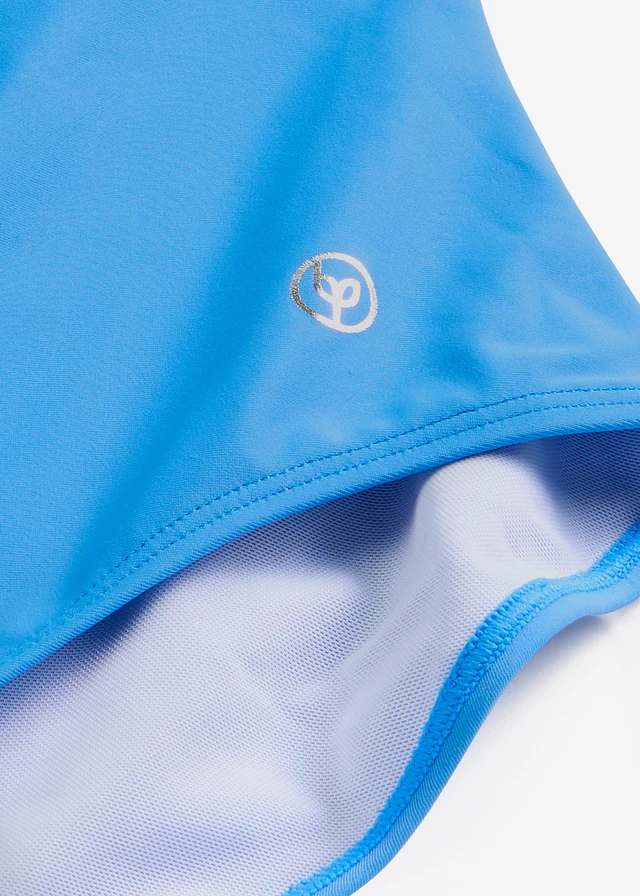 Maillot 1 pièce sculptant à col en V, maintien modéré • bleu • product-page.page-title-suffix