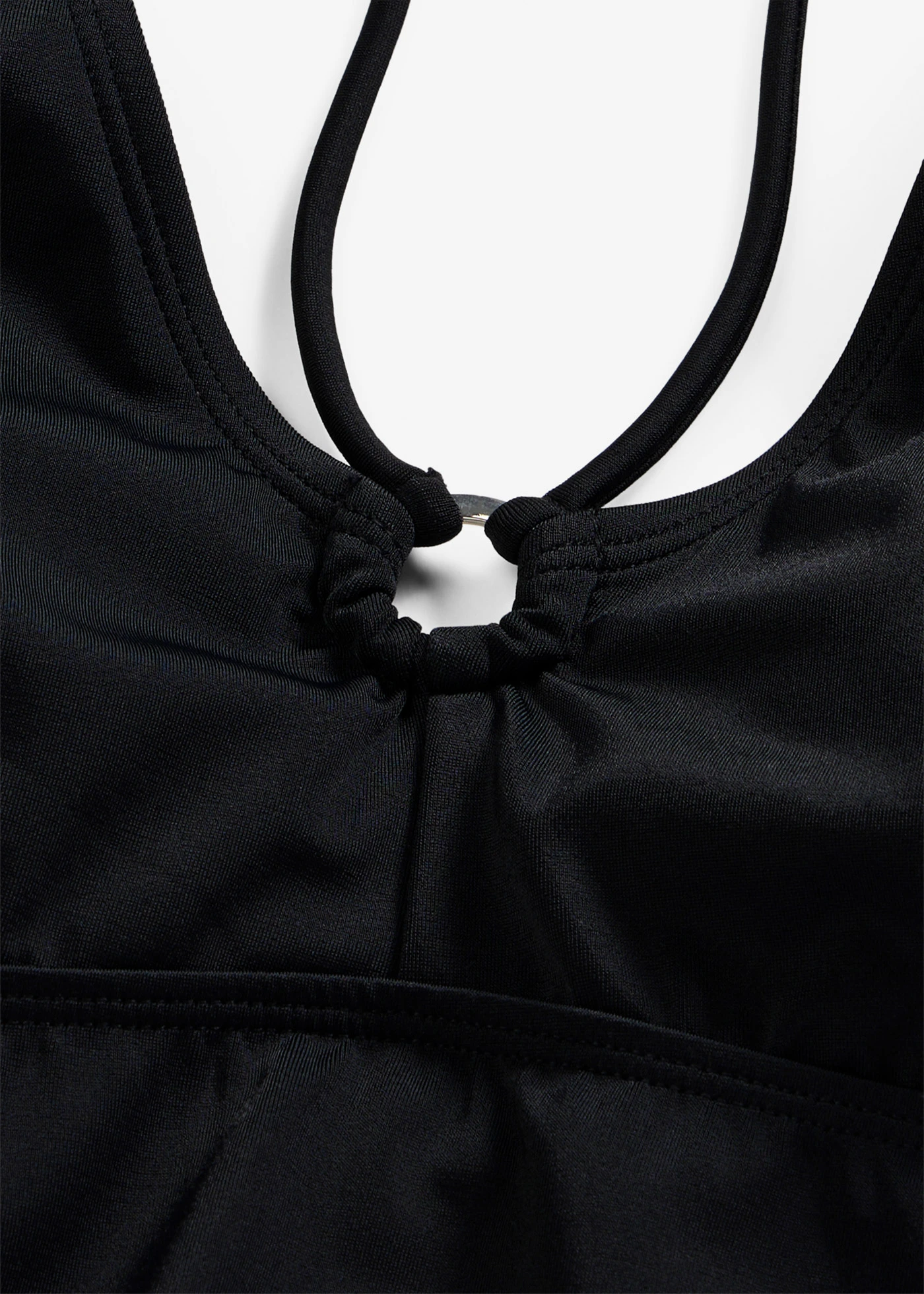 Tankini met ringdetail (2-dlg. set) • zwart • bonprix online shop