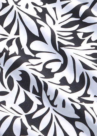 Corrigerend badpak met een V-hals, licht corrigerend • zwart-wit gebloemd • bonprix online shop