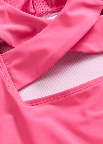 Alakformáló fürdőruha közepes formáló hatással és V-nyakkivágással • pink • bonprix áruház