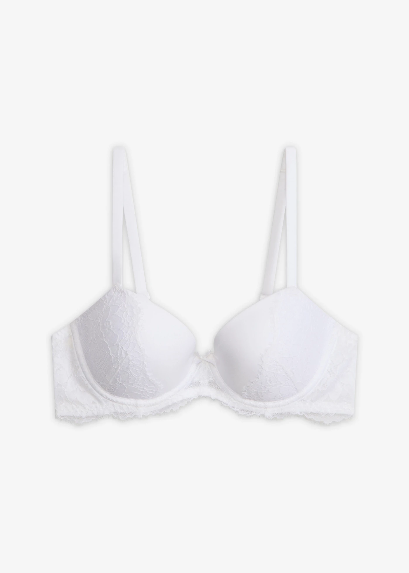 Soutien-gorge à coques en matière brillante • blanc • Boutique bonprix