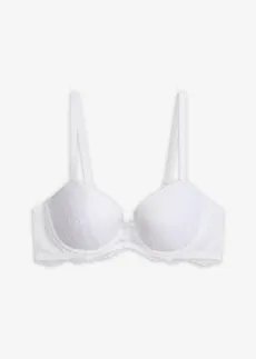 Soutien-gorge à coques en matière brillante • blanc • Boutique bonprix