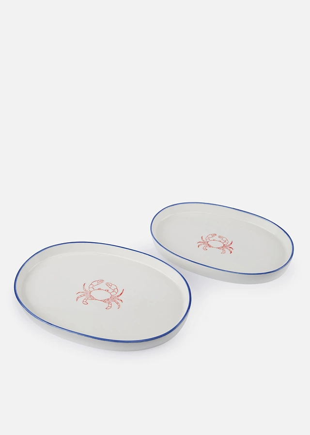 Tarte,- ovenschotels (set van 2), Kleur: wit
